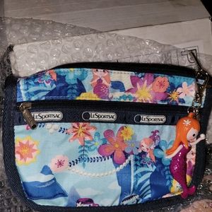 Last 1  Lesportsac Tahitian Dreams  Travel cosmetic with mermaid mermaid charm